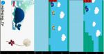 تصویر سه مرحله از بازی موبایلی نهنگ آبی مارماهی خور